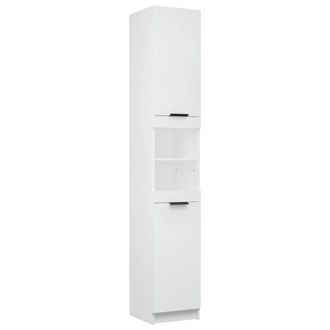 Berkfield Home Bathroom Cabinet White 32x34x188.5 cm Engineered Wood
