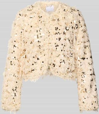 Rich & Royal Blazer mit Paillettenbesatz in Ecru, Größe 38
