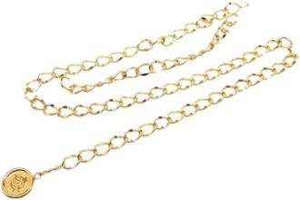 Chanel Pre-owned Ketting Riem - Dames - Vintage Accessoires - Geel - ONE Size - Vintage