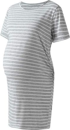 Generic Womens maternity dress, figure-hugging, ruffled casual dress for everyday use or baby shower, black blouse, womens long sleeve, gray, L