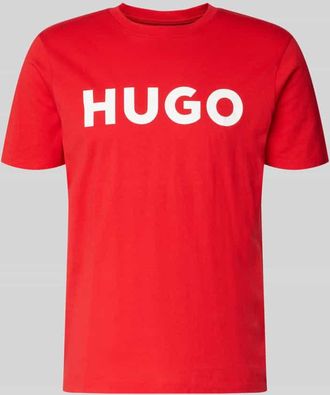 HUGO BOSS T-Shirt mit Label-Schriftzug Modell DULIVIO in Rot, Gr&ouml;&szlig;e XXL