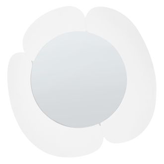 Beliani Espejo Decorativo De Pared De Mdf Forma Irregular Accesorios Para El Hogar Blanco Atik