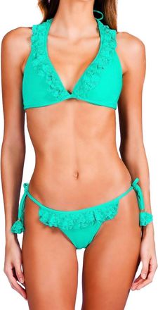 Despi Lace Ruffle Bikini In Malachite
