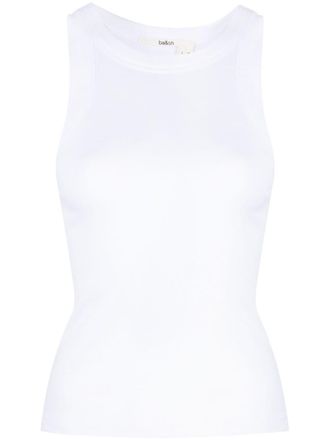 BA&SH fine-ribbed cotton tank top - women - Cotton - 2 - White