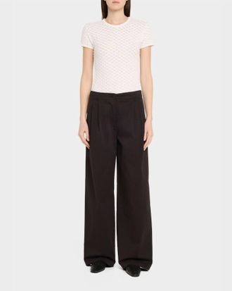 Proenza Schouler Quincy Short Sleeve Top In White