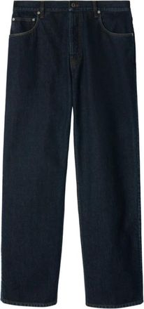 Burberry Straight-Leg Jeans - Heren - Regular Fit Jeans - Blauw - W31 - Katoen - Jeans
