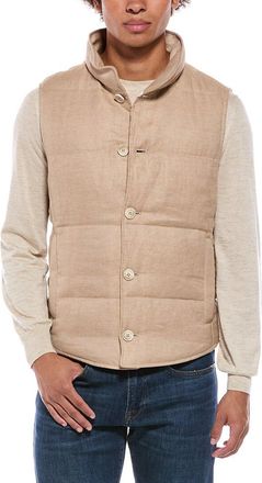 Brunello Cucinelli Linen, Wool & Silk-Blend Vest