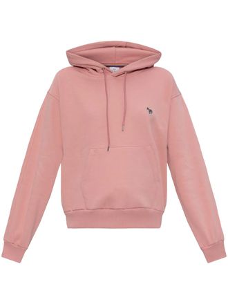 Paul Smith zebra-motif hoodie - women - Organic Cotton - M - Pink