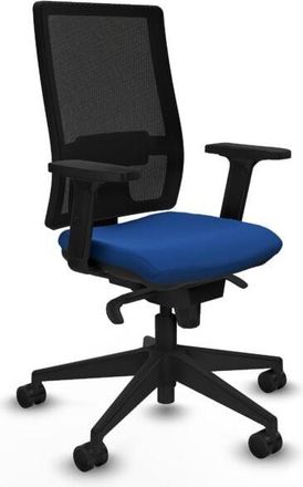 Piqueras y Crespo Piqueras Y Crespo - Horna sincro malla negra similpiel azul brazos 2D base piramidal ruedas 65mm nailon