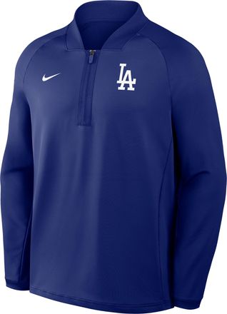 Nike Los Angeles Dodgers Authentic Collection Nike Mens Dri-FIT MLB 1/2-Zip Long-Sleeve Top in Blue | 04H947XLD-KRR