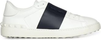 Valentino Garavani Calfskin Open Sneaker - Heren - Sneakers - Wit - 40 1/2 EU - Leer - Schoenen
