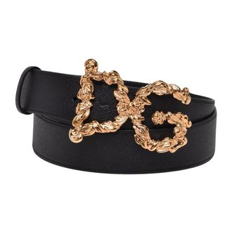 Dolce & Gabbana Accessoires, Dames, Zwart, ONE Size, Leer, Riem