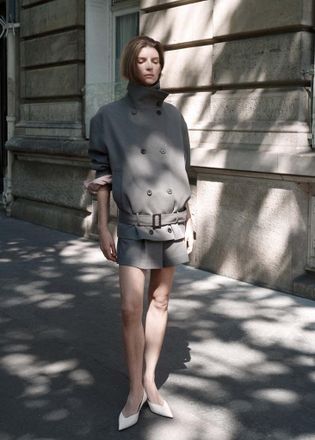 Mango Trench collo a imbuto cintura grigio - Donna - XXS - MANGO
