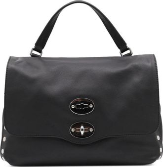 Zanellato Postina Small Messenger Bag - Dames - Handtassen - Zwart - ONE Size - Leer - Tassen