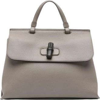 Gucci Pre-owned Handbags, female, Gray, Size: ONE SIZE Pre-owned Leather gucci-bags