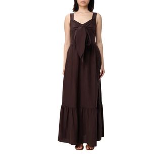 Liu Jo Maxi Dresses, female, Brown, Size: XL Abito in cotone