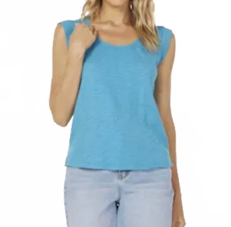 Mod-o-doc Scoop Neck Tee In Blue Pearl
