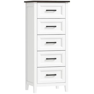 HOMCOM C&oacute;moda 45x35x106 cm blanco