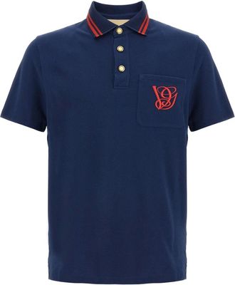 Valentino Garavani Heren, Tops, Blauw, Maat: XL Katoen