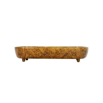 Foreside Home And Garden Antique Ball Footed Vanity Tray Brass Cast Iron Countertop Organizer in Gold at Nordstrom