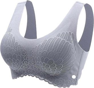 Generic Bra Tops for Women Uk Plus Size Bra Ladies Sports Bras Seamless Comfortable Crop Top Soft Breathable Lingerie Bralette Leisure Stretch Everyday Bra Pu