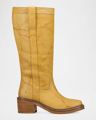 Frye Kate Leather Wide Calf Pull-On Boots