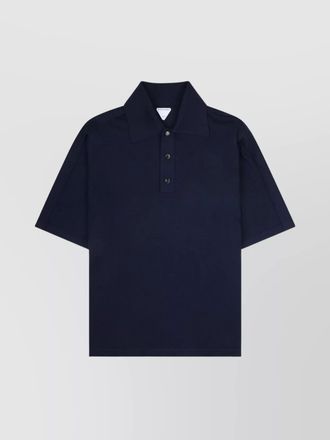 Bottega Veneta wool short-sleeve polo shirt
