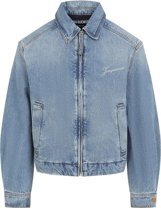 Jacquemus Blue Denim Logo Jacket