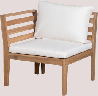 Sklum Sklum - M&oacute;dulo Esquinero Izquierdo Para Sof&aacute; Modular De Jard&iacute;n En Madera De Acacia Filips