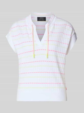 Marc Cain Regular Fit Oberteil aus Lyocell-Mix in Strick-Optik in Pink, Gr&ouml;&szlig;e 34