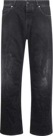 Balenciaga Distressed Jeans - Heren - Regular Fit Jeans - Zwart - W32 - Katoen - Jeans
