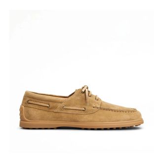 Tod's Su&egrave;de Boot Schoenen - Heren - Bootschoenen - Beige - 41 1/2 EU - Su&egrave;de - Schoenen