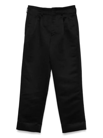 Comme Des Garçons cropped tailored trousers - women - Polyester/Cupro - S - Black