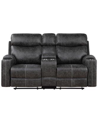 ACME Hirah Motion Loveseat With Console & Usb Port