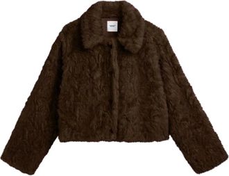 Summum Zachte Faux Fur Jas - Dames - Jassen - Bruin - Maat: S Satijn