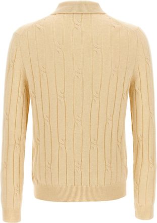 Zanone Wool and Cashmere Blend Polo - Cream