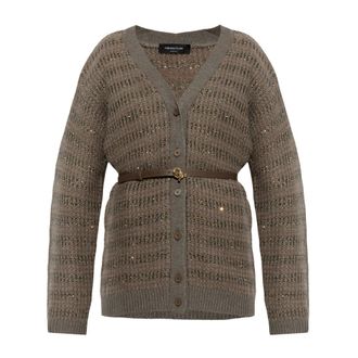 Fabiana Filippi Cardigan con cintura - - Knitwear - Donna - Marrone - S