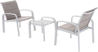 Hesperide Hesperide - Conjunto De Muebles De Jard&iacute;n Duo Elyn Avellana Y Blanco - 2 Plazas - Hesp&eacute;ride