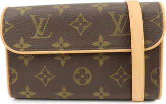 Louis Vuitton Florentine Waist Monogram Canvas Brown Canvas Handbag (Pre-Owned)