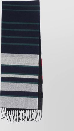Paul Smith striped scarf fringed ends