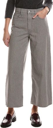 Rag & Bone Rag & Bone Serena Grey Stripe High-Rise Crop Jean