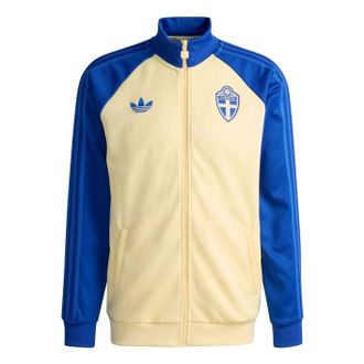 adidas Sweden 2026 Track Jacket Asia Sizing Almost Yellow Royal Blue KA8530