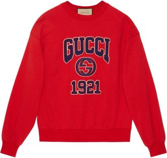 Gucci Cotton Jersey Sweatshirt With Embroidery Red 768530-XJF3O-6429