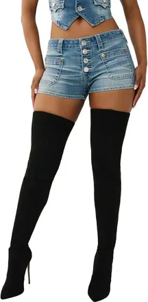 True Religion Patch Pocket Denim Shorts in Sunset Ticket at Nordstrom, Size 26