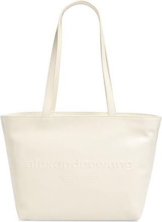 Alexander Wang Medium Punch Leather Tote Bag in Vanilla at Nordstrom