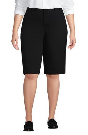 Lands End Plus Size Classic 12 Chino Shorts in Black at Nordstrom, Size 20W