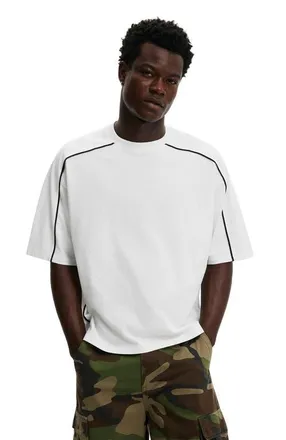 Cotton On Mens Cropped Fit T-Shirt in White Black at Nordstrom, Size Xx-Large