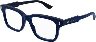 Gucci Zonnebrillen - Heren - Brillen - Blauw - 55 MM - Accessoires