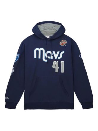 Mitchell & Ness NBA Dallas Mavericks 2023 Dirk Nowitzki fleece hoodie - Blue