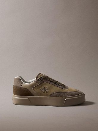 Calvin Klein Signature Sneakers Van Su&egrave;de Met